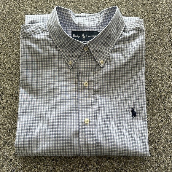 Ralph Lauren Other - Ralph Lauren Button Down Shirt Mens XL Classic Fit Cotton White Blue